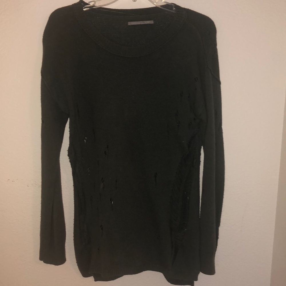 Rubbish green sweater medium distressed